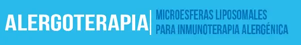 Logotipo del servicio de Alergoterapia que utiliza microesferas liposomales para la inmunoterapia alergénica.